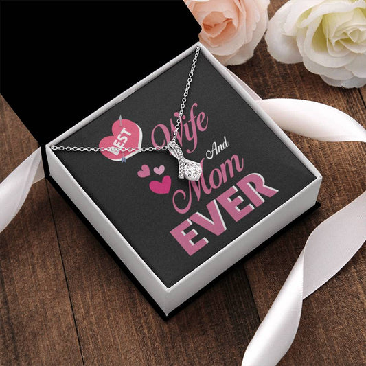 Best Wife And Mom Ever 1  Alluring Beauty Necklace