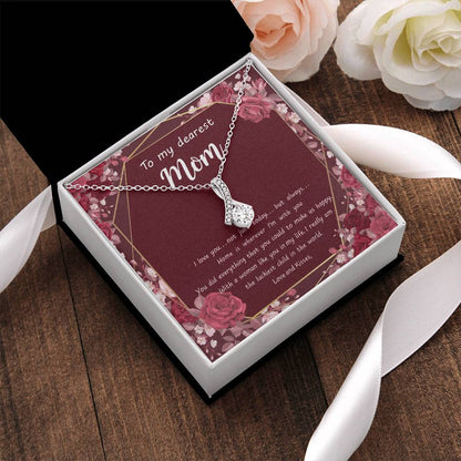 Alluring Beauty Necklace - To My Dearest Mom Happy Mother's Day Gifts Alluring Beauty Necklace