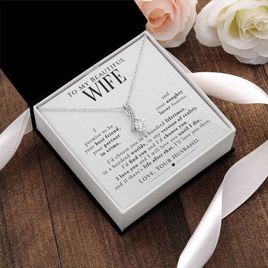Beautiful Wife I Promise Eternity Necklace Alluring Beauty Necklace