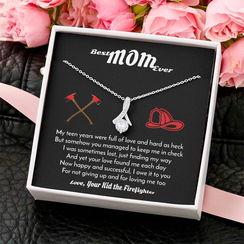 Best Mom Ever - Love Your Firefighter Alluring Beauty Necklace