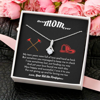 Best Mom Ever - Love Your Firefighter Alluring Beauty Necklace