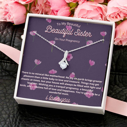 Alluring Beauty Necklace Sister Pregnancy Gift For Sister Baby Shower Gift For Mom To Be Gift For Expecting Mom Gift Pregnant Sister Gift Alluring Beauty Necklace