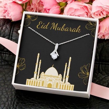 Beautiful Eid Gift For Your Daughter - Eid Gift Eid Mubarak Pendant Necklace - Eid Gift Ramadan Gift - Islamic Jewelry - Jewelry For Men Alluring Beauty Necklace
