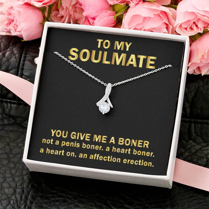 Funny gifts for soulmate You give me a boner Alluring Beauty Necklace