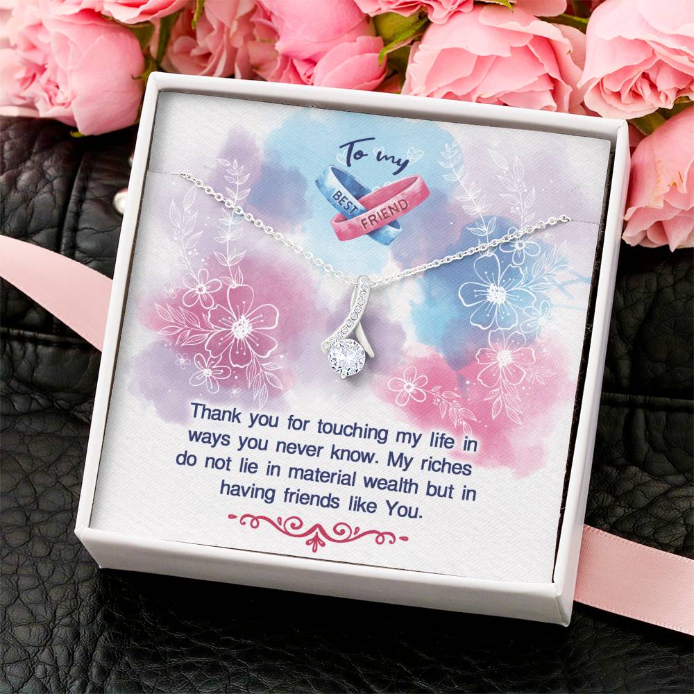 Best Friend Gift Best Friend Necklace Best Friend Distance Gifts Best Friend Birthday Gift - To My Best Friend Hearts Necklace Alluring Beauty Necklace
