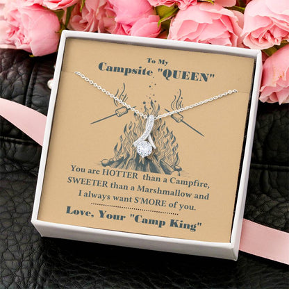 Campsite Queen Hotter Than A Campfire And I Always Want S'more Of You Alluring Beauty Necklace