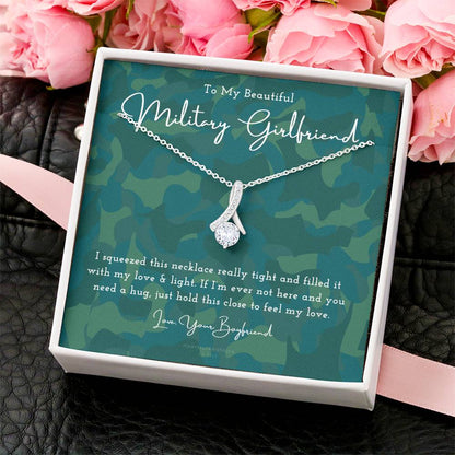 Army Girlfriend Gift Best Military Girlfriend In The World Deployment Gift Gift For Military Girlfriend Military Deployment Necklace Alluring Beauty Necklace