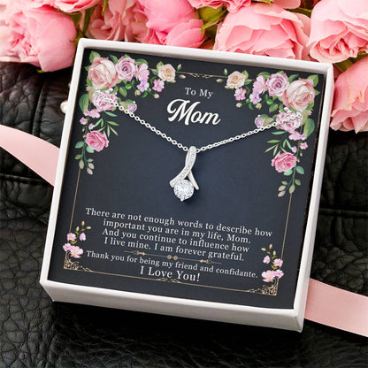 Best Gift For Mom Alluring Beauty Necklace With Pod Message Card 1  Alluring Beauty Necklace
