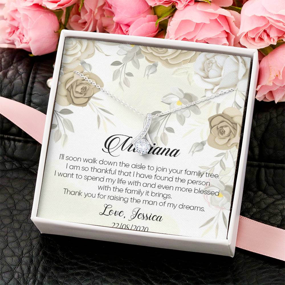 Customize Mother Of The Groom Gift Mother Of The Bride Necklace Gift Mother In Law Necklace Gift Alluring Beauty Necklace