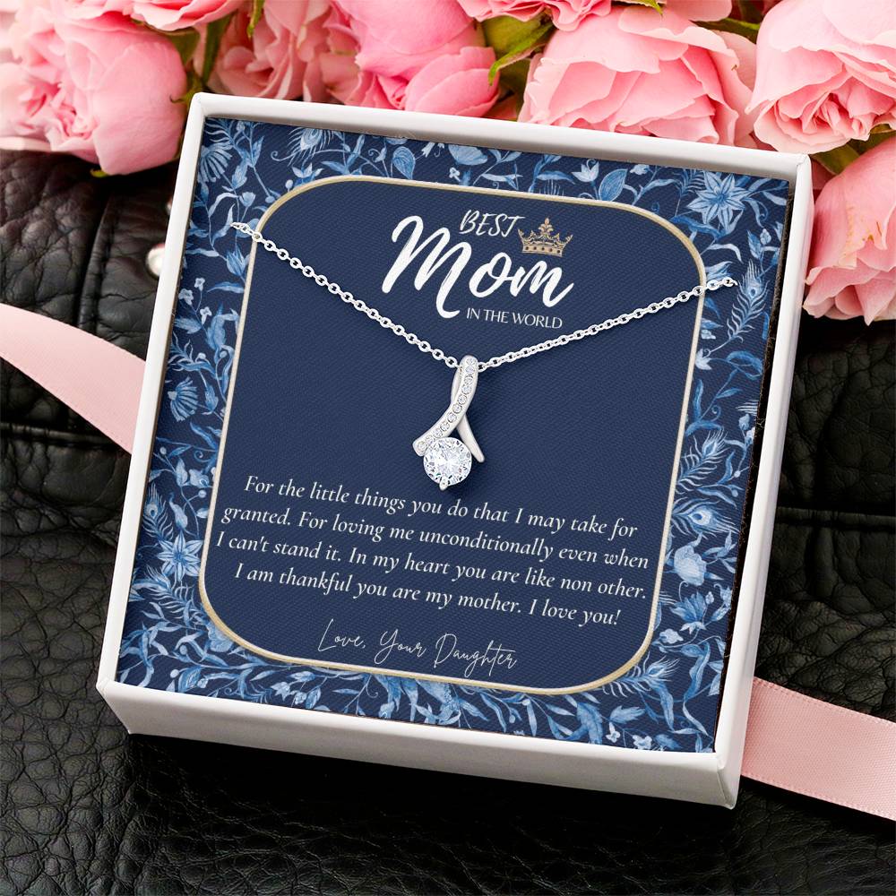 Best Mom In The World Necklace Badass Mom Gift Beautiful Mom Gift Best Mom Gift Mother’S Day Gift Birthday Gift For Mom Alluring Beauty Necklace