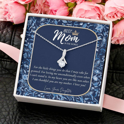 Best Mom In The World Necklace Badass Mom Gift Beautiful Mom Gift Best Mom Gift Mother’S Day Gift Birthday Gift For Mom Alluring Beauty Necklace