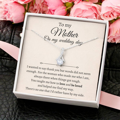 Alluring Necklace Wedding Gift For Mother - You Taught Me Love And How To Love Alluring Beauty Necklace