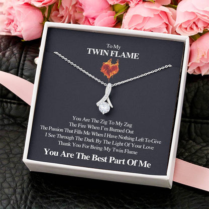 By The Light Of Your Love Twin Flame Pendant Alluring Beauty Necklace