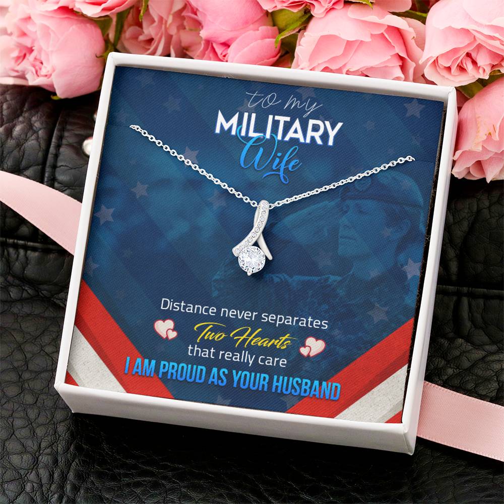 Beautiful Sparkly Pendant Military Wife Alluring Beauty Necklace