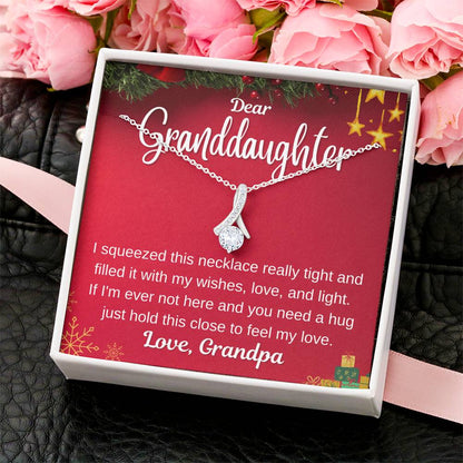 Christmas Gift For Granddaughter - 14K White Gold Alluring Beauty Necklace