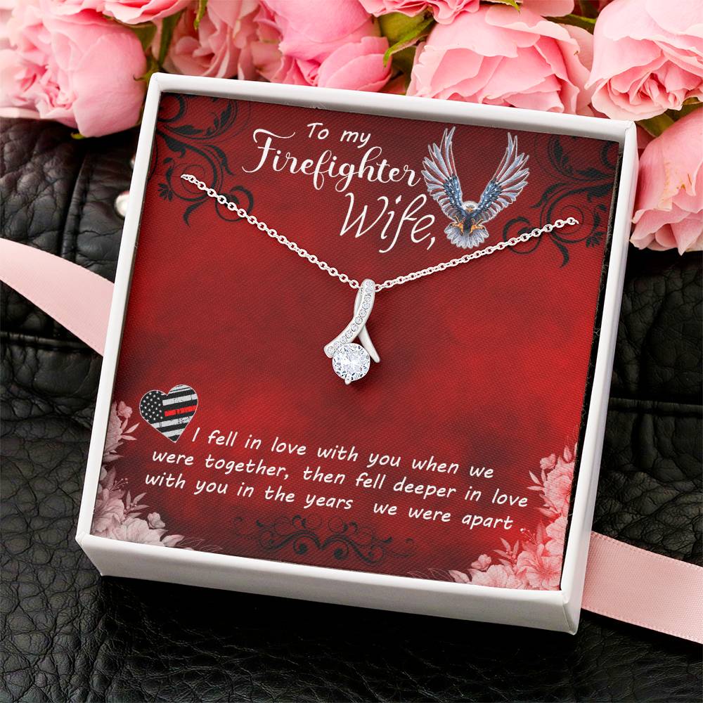 Beautiful Sparkly Pendant Firefighter Wife Alluring Beauty Necklace