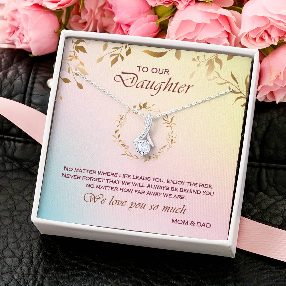 Alluring Beauty Necklace To Your Daughter – From Mom & Dad With Love – Jewelry Gift B2d5t4 Alluring Beauty Necklace