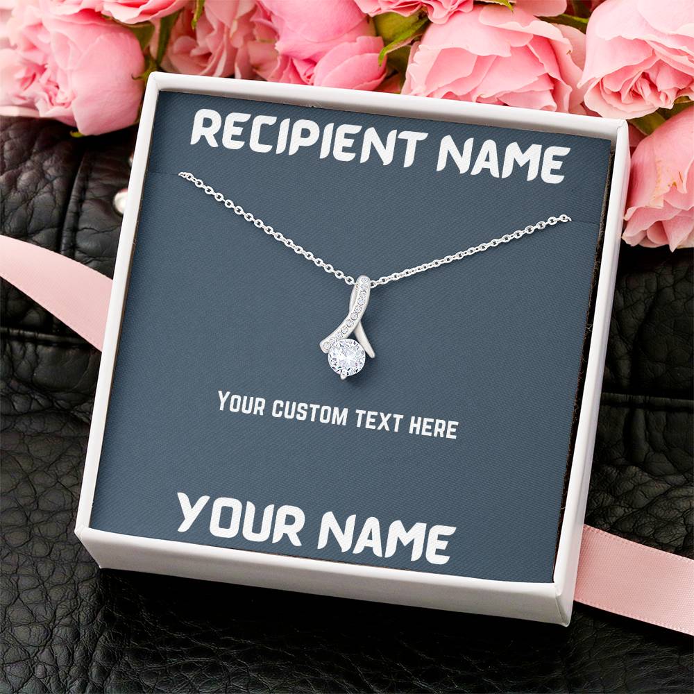 Alluring Necklace With Custom Message Alluring Beauty Necklace