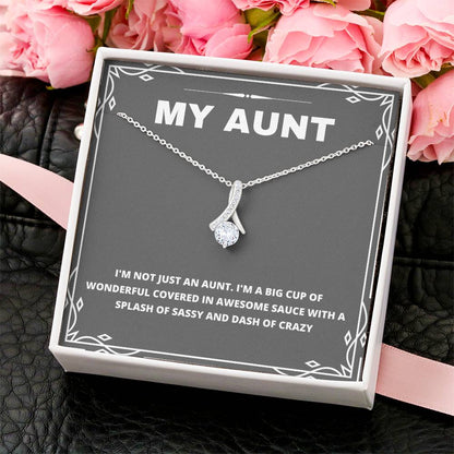 Best Seller Alluring Necklace Gifts I'm Not Just An Aunt I'm A Big Cup Of Wonderful Covered In Awesome Sauce With A Splash Of Love Alluring Beauty Necklace