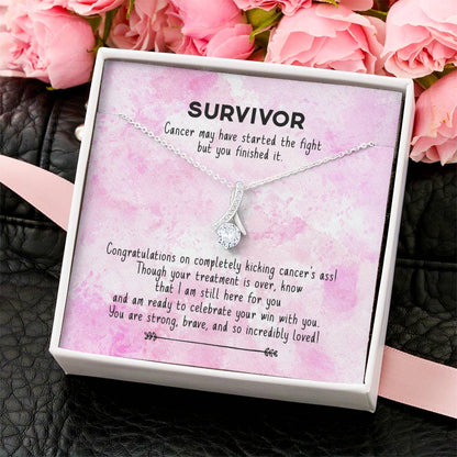 Cancer Survivor Ribbon Necklace 2  Alluring Beauty Necklace