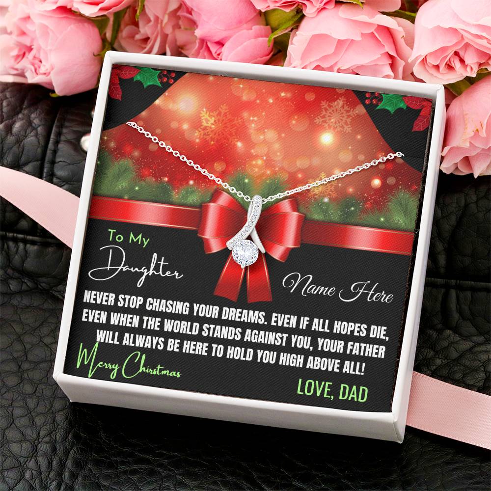 Customize Christmas Necklace For Daughter Alluring Beauty Necklace