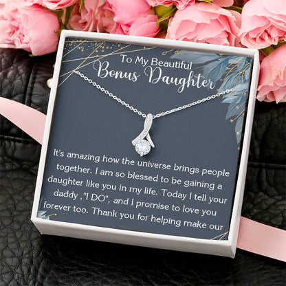 Alluring Beauty Necklace Daughter Of The Groom Gift Necklacecustom Stepdaughter Gift Stepdaughter Wedding Gift From Bride Bridal Party Gift Alluring Beauty Necklace