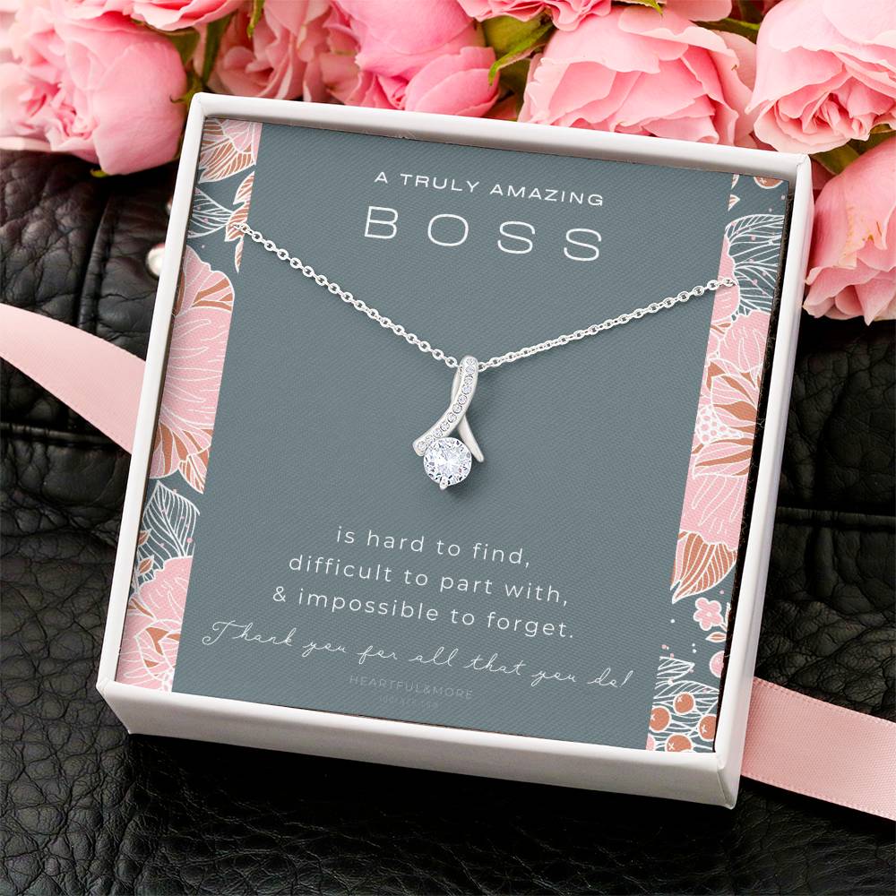 Boss Gift Necklace For Boss Gift For Female Boss Girl Boss Boss Lady Thank You Gift A Truly Amazing Boss Gift Best Boss Alluring Beauty Necklace