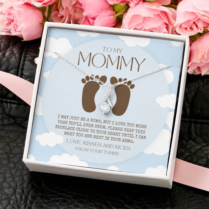 Baby Shower Gift New Mommy Necklace Pregnant Wife Gift To My Mommy I May Just Be A Bump But I Love You More Alluring Beauty Necklace