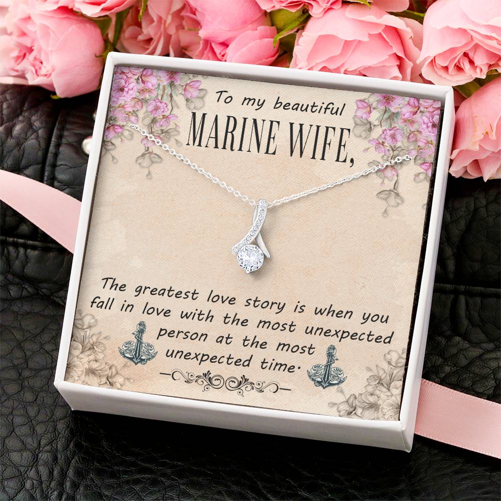 Beautiful Sparkly Pendant Marine Wife Alluring Beauty Necklace