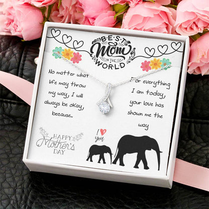 Best Mom In The World Happy Mother's Day Alluring Beauty Alluring Beauty Necklace