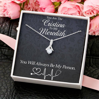 Best Friend Necklace Gift You Are The Cristina To My Meredith Grey's Anatomy Tv Show Quote Best Friend Gift Alluring Beauty Necklace Alluring Beauty Necklace