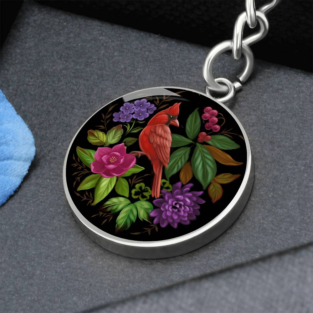 Cardinal Bird Keychain