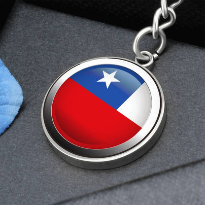 Chile Silver Keychain