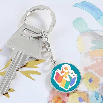 Circle Pride Keychain - LOVE