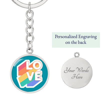 Circle Pride Keychain - LOVE