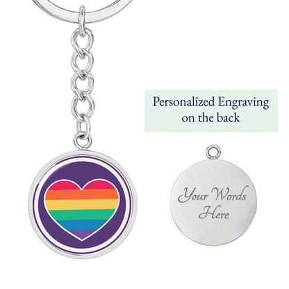 Circle Pride Keychain - Purple Pride