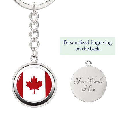 Canada Silver Keychain