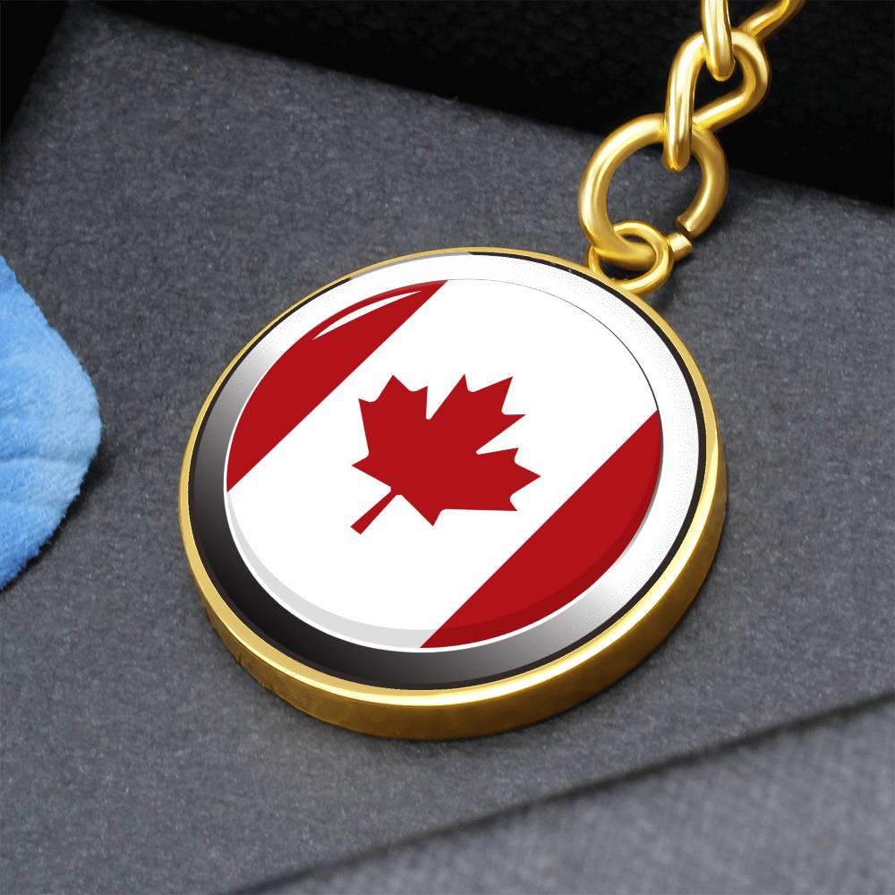 Canada Silver Keychain