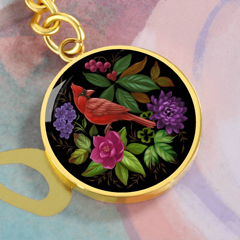 Cardinal Bird Keychain