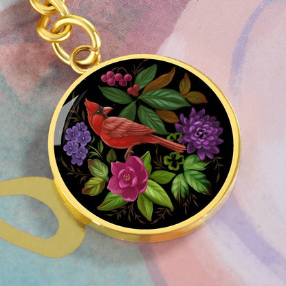 Cardinal Bird Keychain