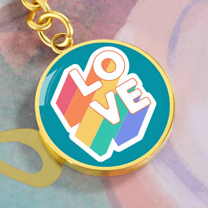 Circle Pride Keychain - LOVE