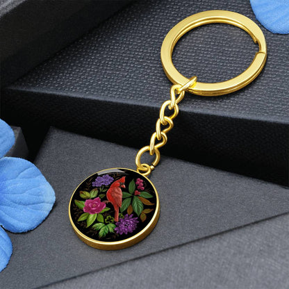 Cardinal Bird Keychain
