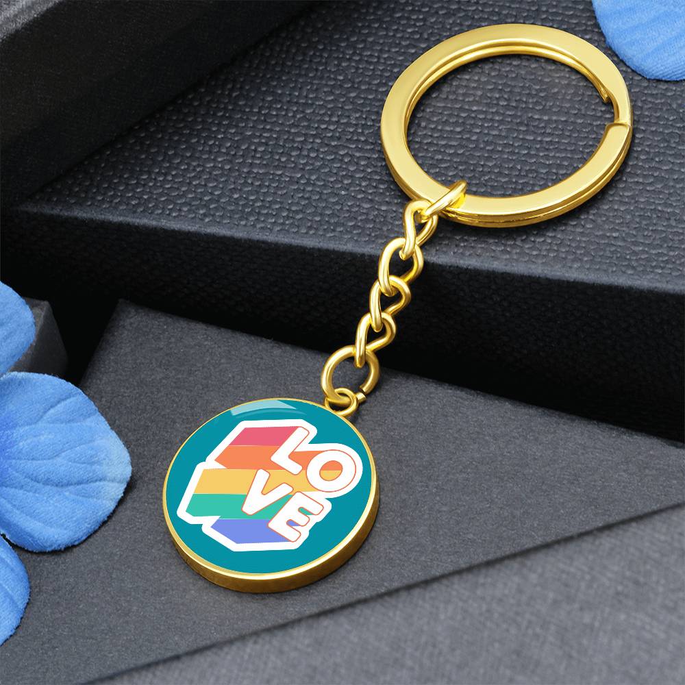 Circle Pride Keychain - LOVE