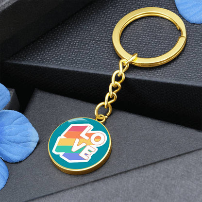 Circle Pride Keychain - LOVE