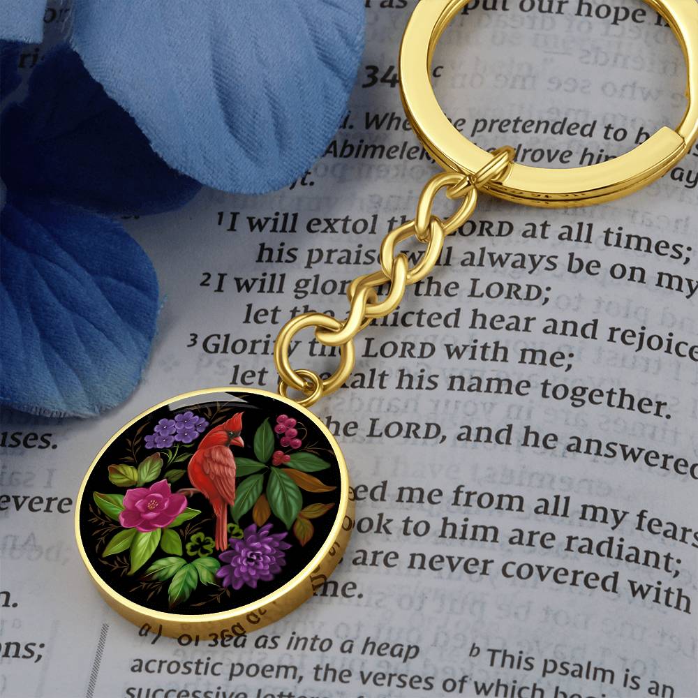 Cardinal Bird Keychain