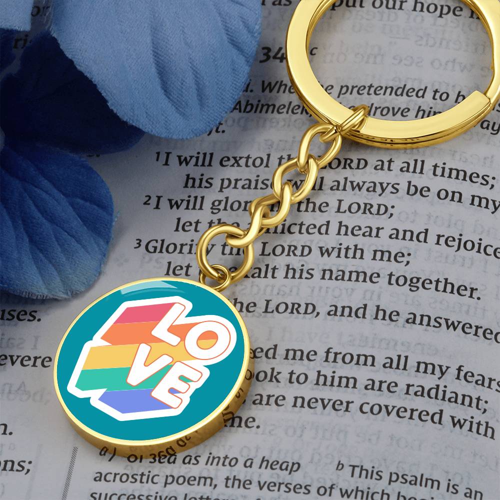 Circle Pride Keychain - LOVE