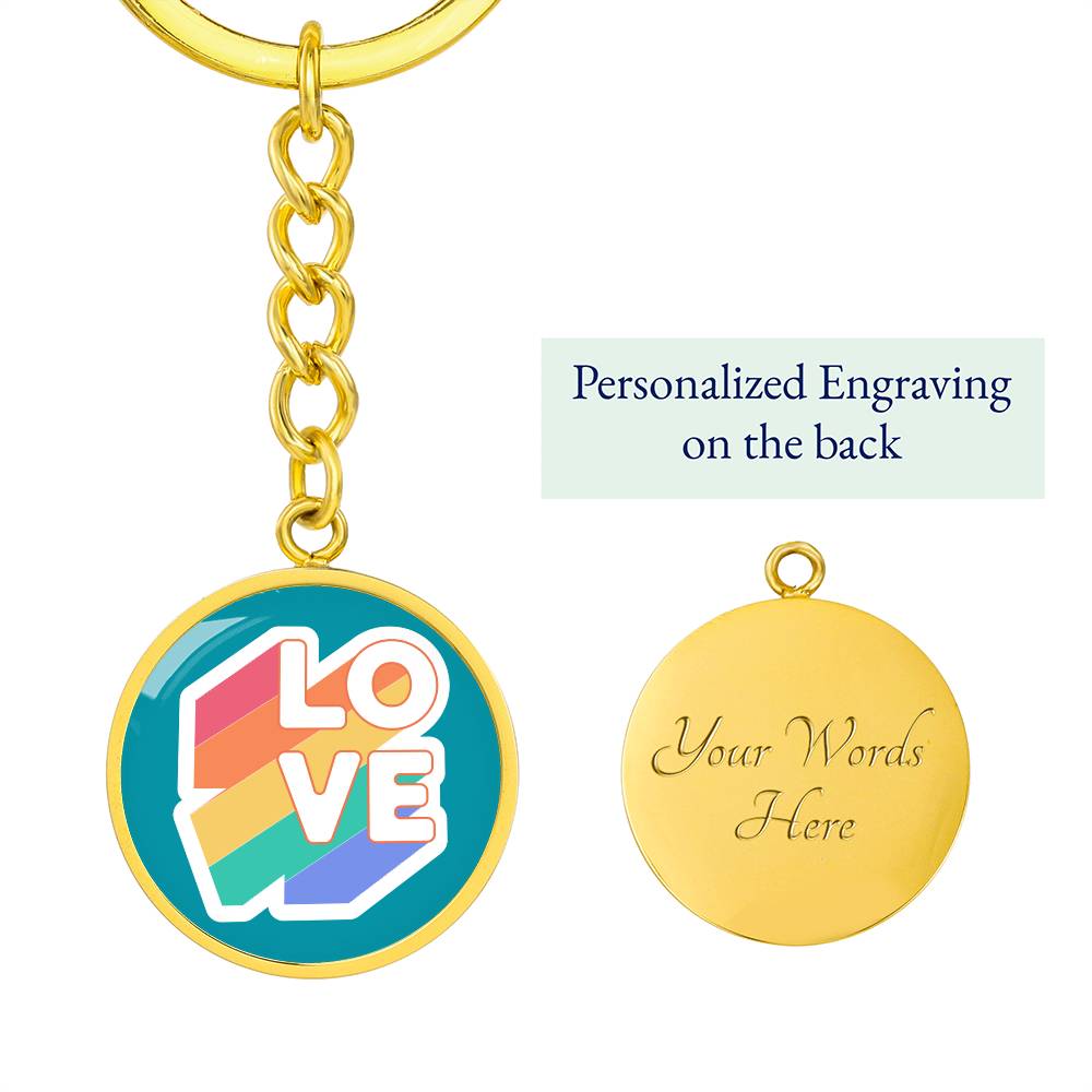 Circle Pride Keychain - LOVE
