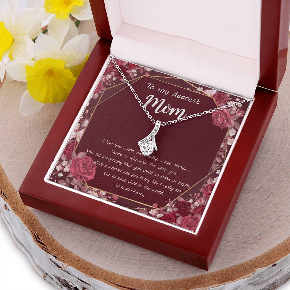 Alluring Beauty Necklace - To My Dearest Mom Happy Mother's Day Gifts Alluring Beauty Necklace