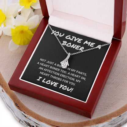 Affection Erection Funny Valentine's Necklace Alluring Beauty Necklace