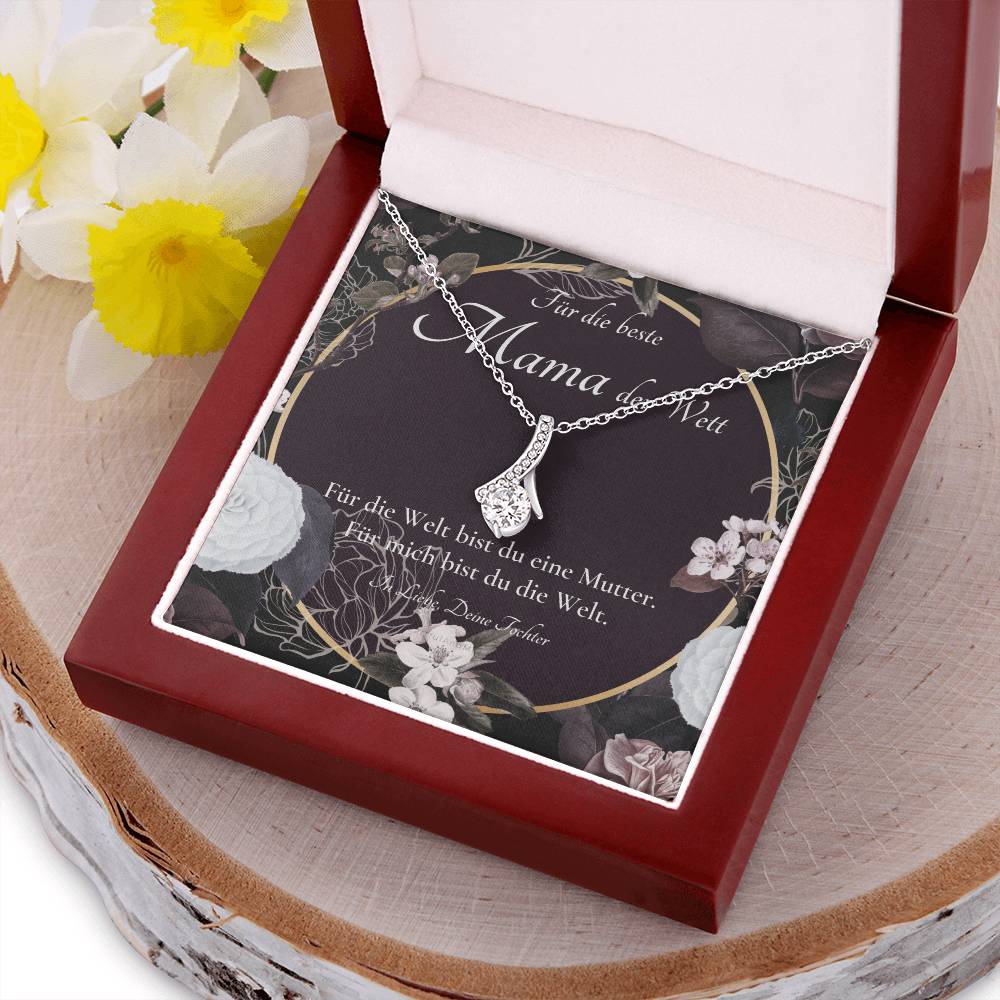 Beste Mama Der Welt Mama Geschenk Geschenk Für Mutter Von Tochter Geschenk Von Tochter An Mutter Geburtstag Mama Alluring Beauty Necklace